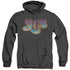 YES/LOGO - ADULT HEATHER HOODIE - BLACK
