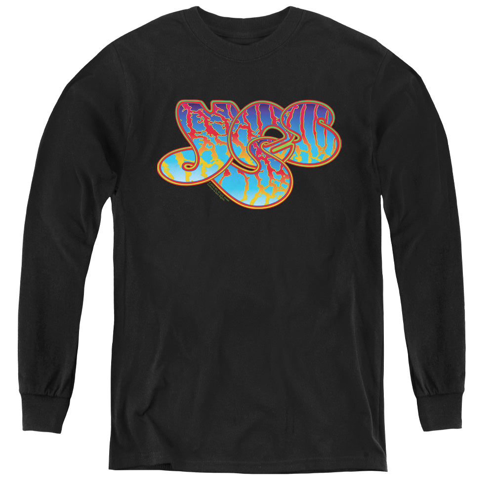 YES/LOGO - YOUTH LONG SLEEVE TEE - BLACK