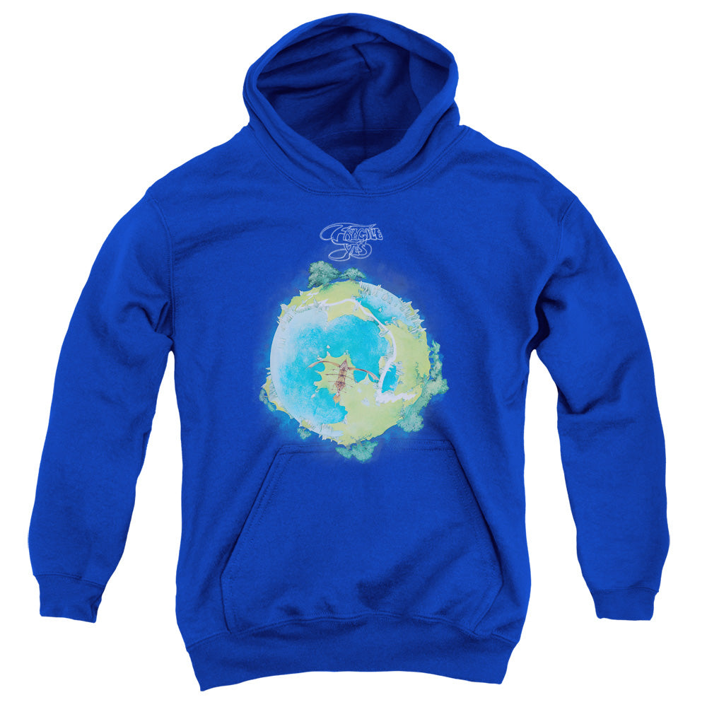 YES/FRAGILE COVER - YOUTH PULLOVER HOODIE - ROYAL BLUE
