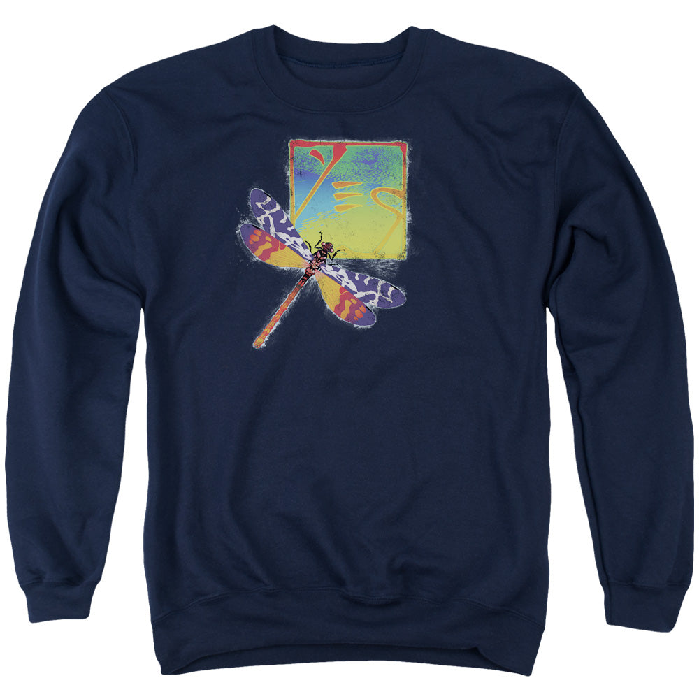 YES/DRAGONFLY - ADULT CREWNECK SWEATSHIRT - NAVY