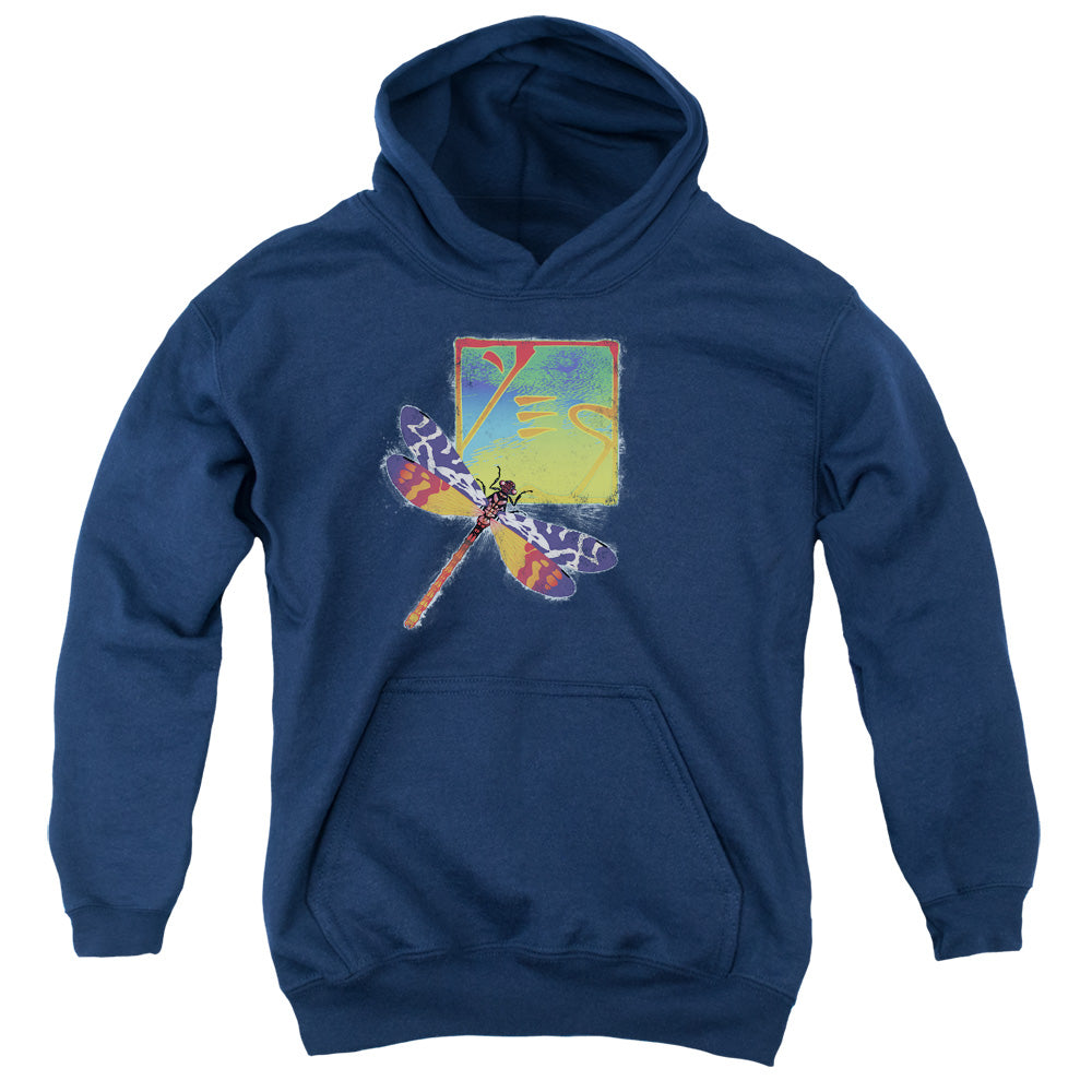 YES/DRAGONFLY - YOUTH PULLOVER HOODIE - NAVY